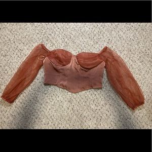 Off shoulder corset top🧡